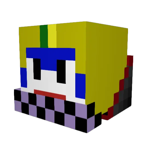 Nitorwire Minecraft avatar head, 3D render