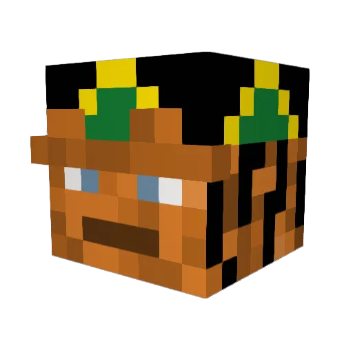 Nitr006 Minecraft avatar head, 3D render