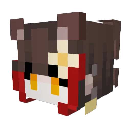 Nitrace Minecraft avatar head, 3D render