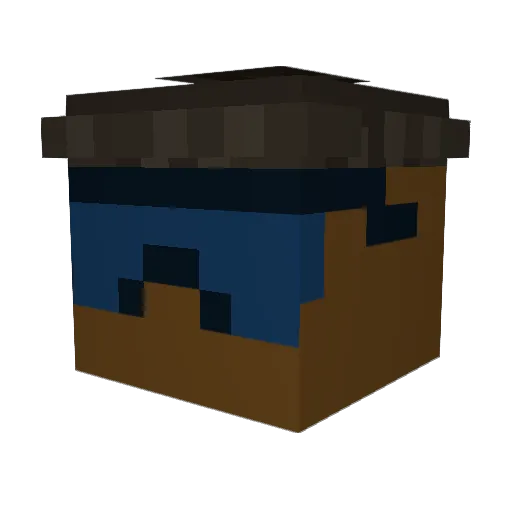 NitramJ Minecraft avatar head, 3D render