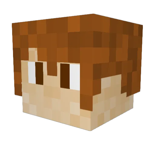 Nitrammer Minecraft avatar head, 3D render