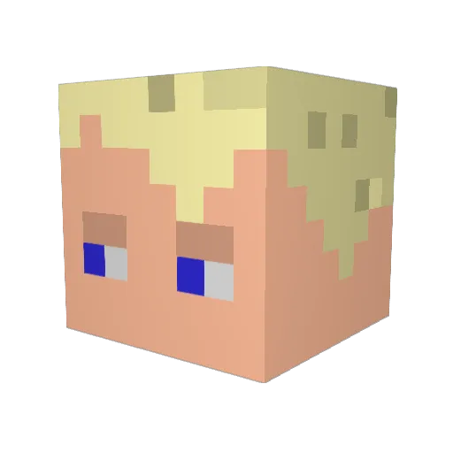 NitrasyYT Minecraft avatar head, 3D render