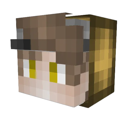 Nitrest Minecraft avatar head, 3D render