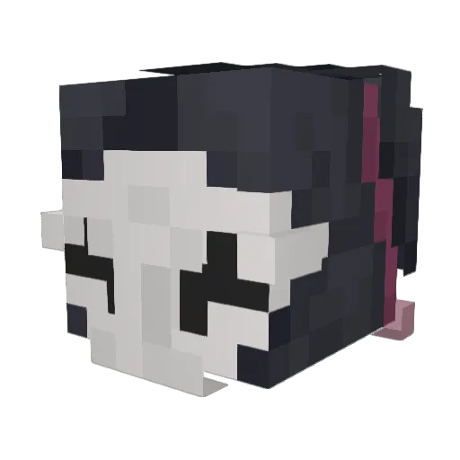 NitrixAsh Minecraft avatar head, 3D render
