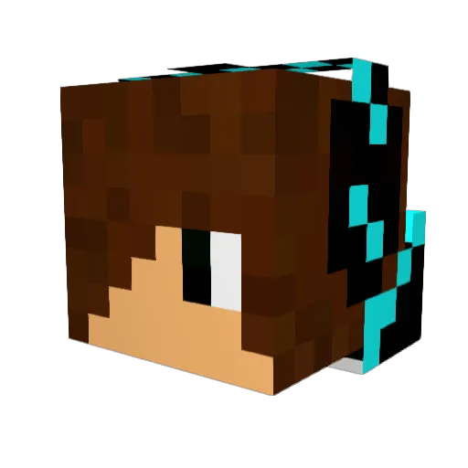 Nitrix_soviet Minecraft avatar head, 3D render