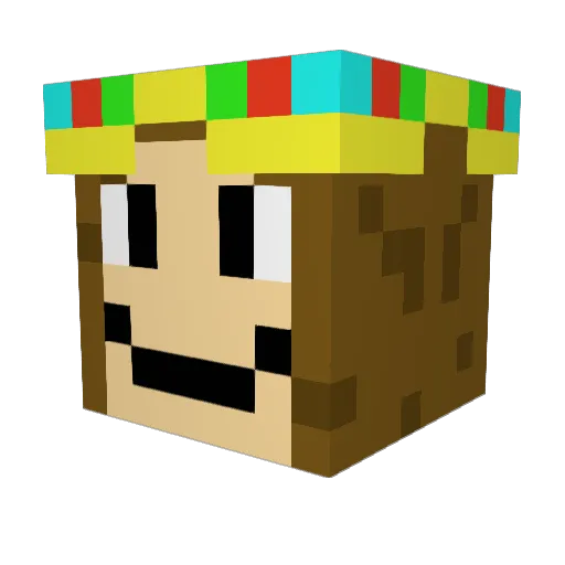 Nitrixx2 Minecraft avatar head, 3D render