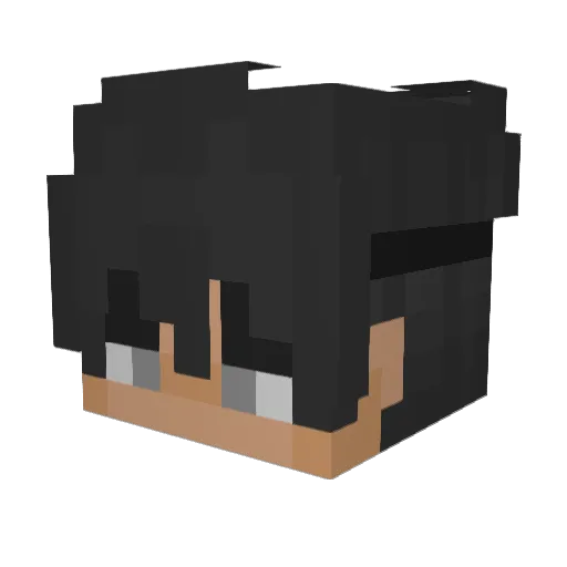 NitroFirre Minecraft avatar head, 3D render