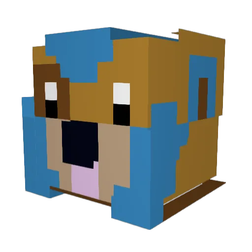 NitroL3x Minecraft avatar head, 3D render