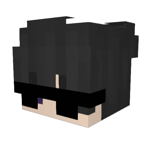 NitroMALIGNO Minecraft avatar head, 3D render