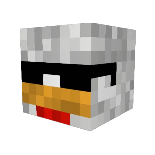 NitroMiner Minecraft avatar head, 3D render