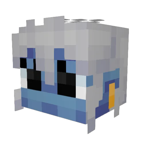 NitroOttot Minecraft avatar head, 3D render