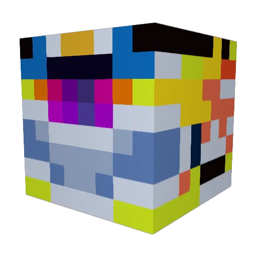 NitroPeach Minecraft avatar head, 3D render