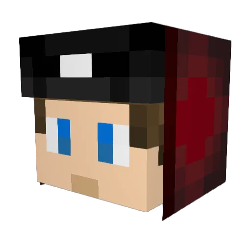 NitroProduktion Minecraft avatar head, 3D render
