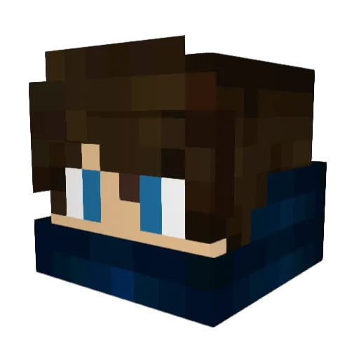 NitroRuLingSpeed Minecraft avatar head, 3D render