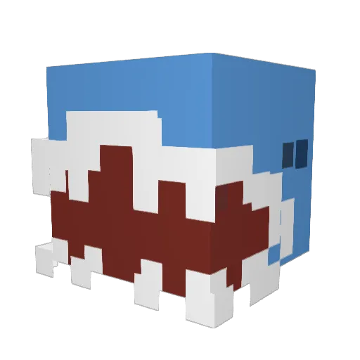 NitroThresher Minecraft avatar head, 3D render