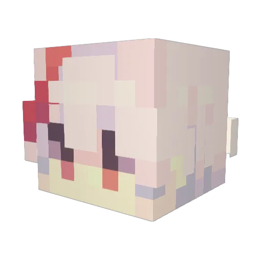 NitroX96 Minecraft avatar head, 3D render
