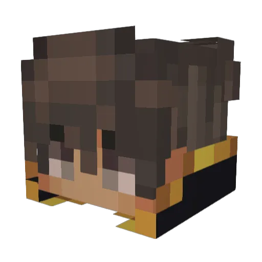 NitroXW Minecraft avatar head, 3D render