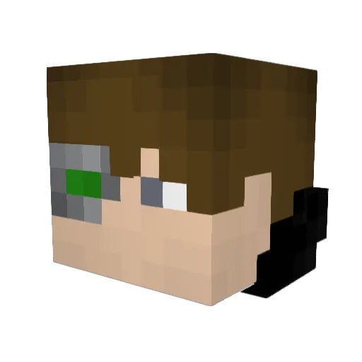 Nitro_Axe Minecraft avatar head, 3D render