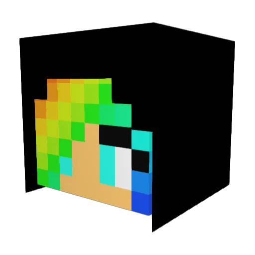 Nitro_Girl Minecraft avatar head, 3D render