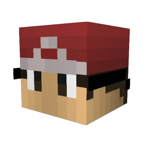 Nitroben Minecraft avatar head, 3D render