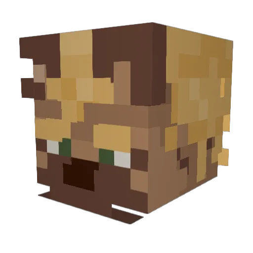 Nitrocolt Minecraft avatar head, 3D render