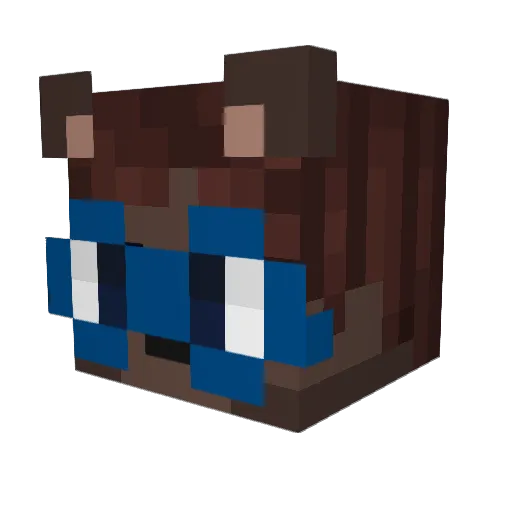 Nitrodax233 Minecraft avatar head, 3D render