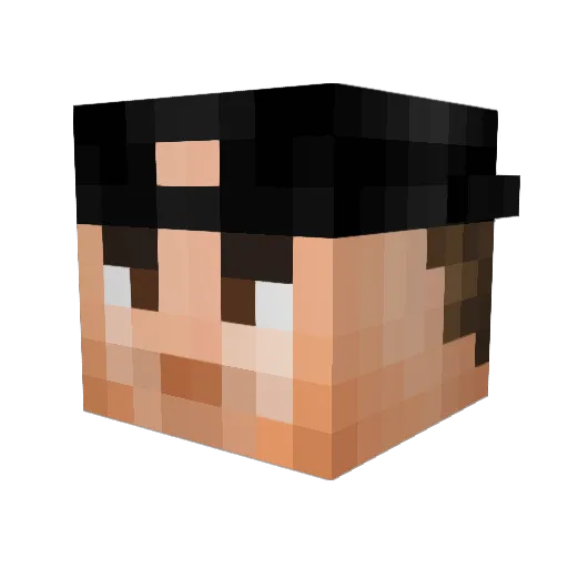 Nitrogencarbon Minecraft avatar head, 3D render
