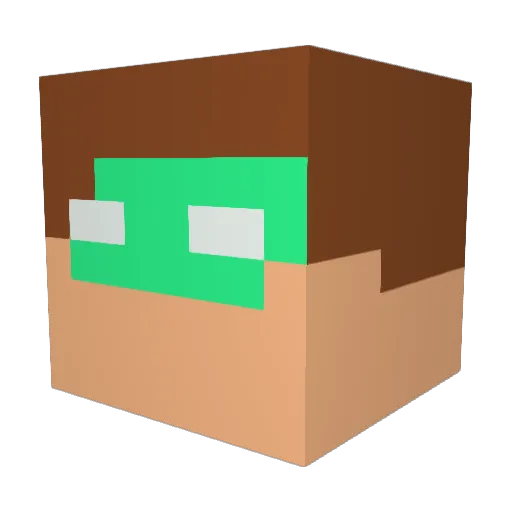Nitroking Minecraft avatar head, 3D render