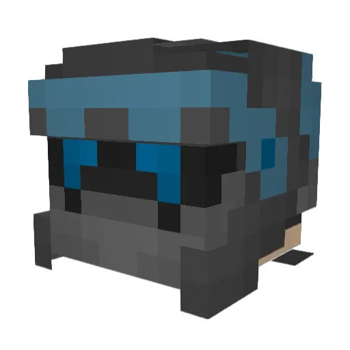 Nitrome90 Minecraft avatar head, 3D render