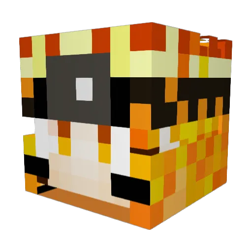 NitrousFiber752 Minecraft avatar head, 3D render