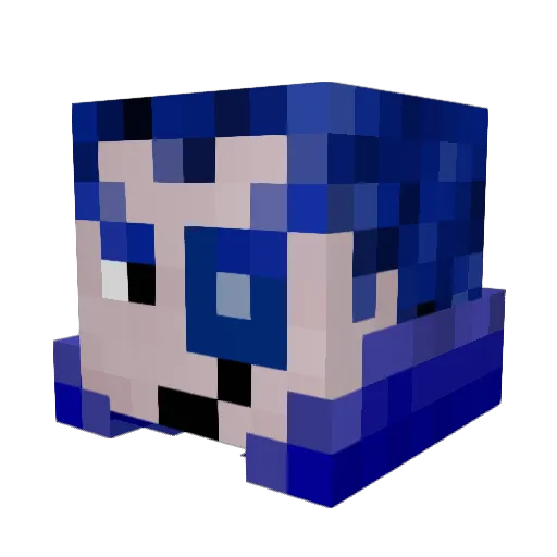 NitroxDragon Minecraft avatar head, 3D render