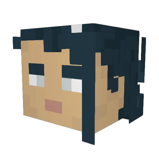 NitrozDZN Minecraft avatar head, 3D render
