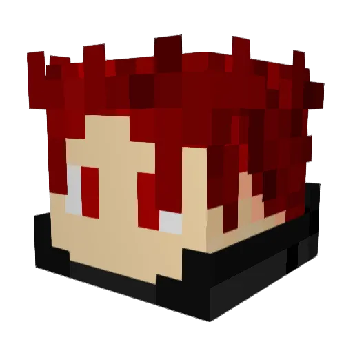 Nitrozs Minecraft avatar head, 3D render