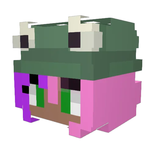 Nits_geek_ Minecraft avatar head, 3D render