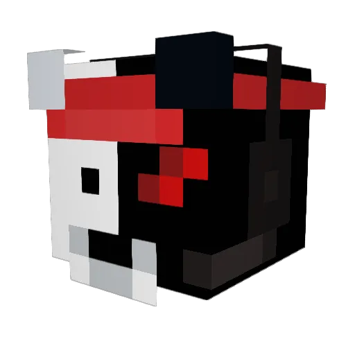 NitsuaK Minecraft avatar head, 3D render