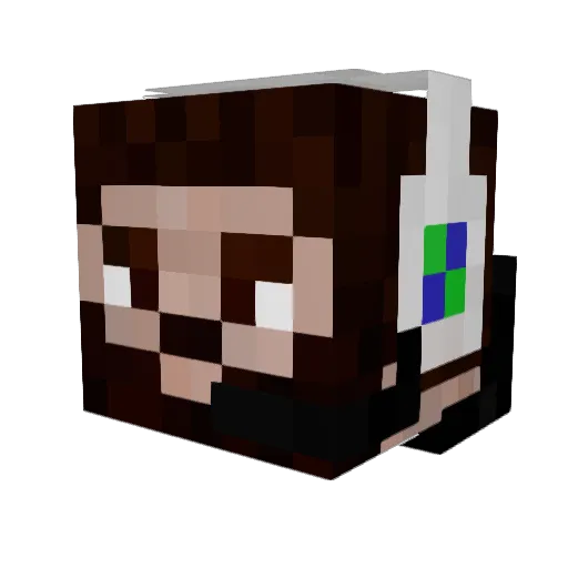 NitsuaTheGamer Minecraft avatar head, 3D render