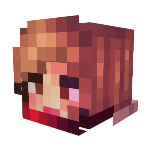 Nitty Minecraft avatar head, 3D render