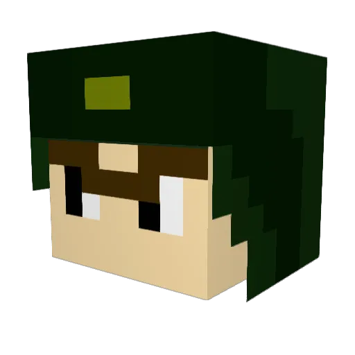 Nity85 Minecraft avatar head, 3D render