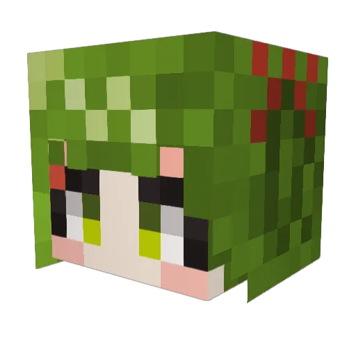 Nitya_Nil Minecraft avatar head, 3D render