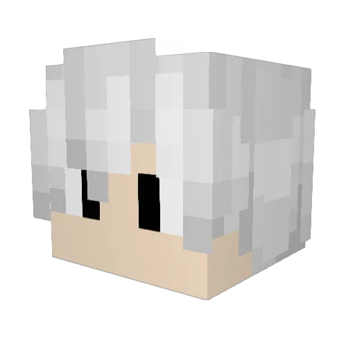 NiuNews Minecraft avatar head, 3D render