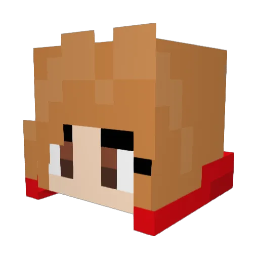 NiuPagameCtmr Minecraft avatar head, 3D render