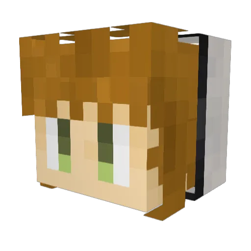 NiuXG Minecraft avatar head, 3D render