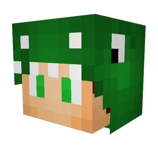 Niu_mou_ren Minecraft avatar head, 3D render