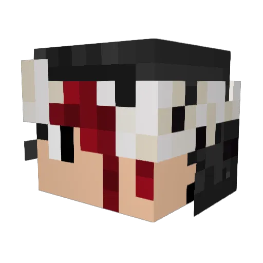 Niuffabile Minecraft avatar head, 3D render