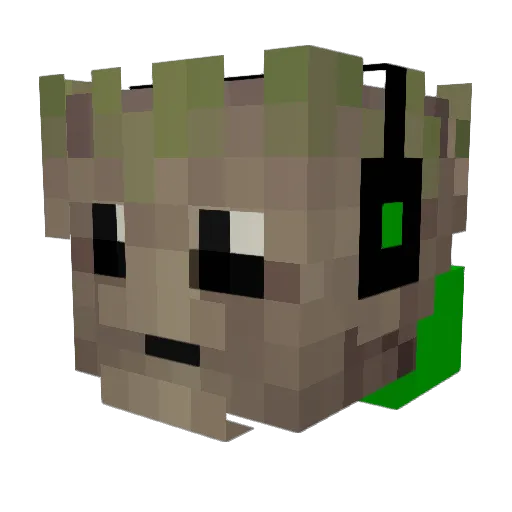 Niumero Minecraft avatar head, 3D render