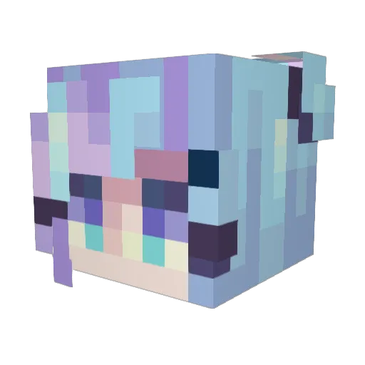 NiuniuBao Minecraft avatar head, 3D render