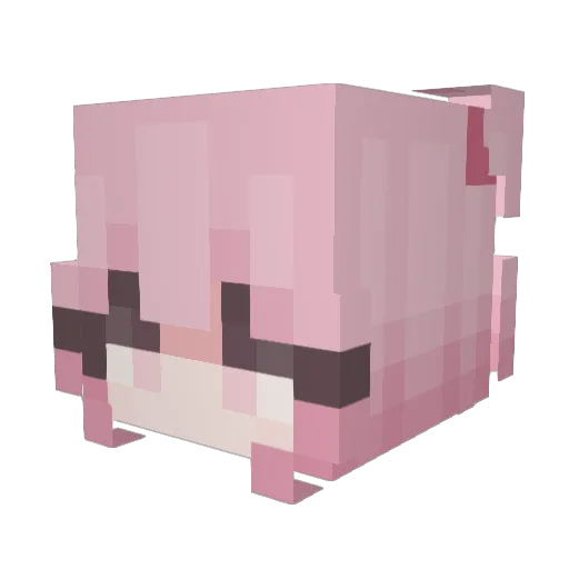 Niur Minecraft avatar head, 3D render