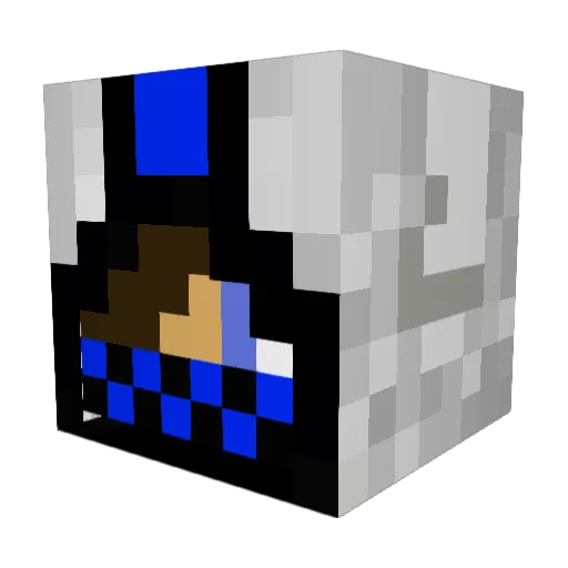 Niushik Minecraft avatar head, 3D render