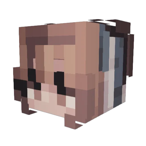 Niutka44 Minecraft avatar head, 3D render