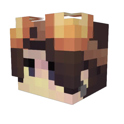 NivaV Minecraft avatar head, 3D render